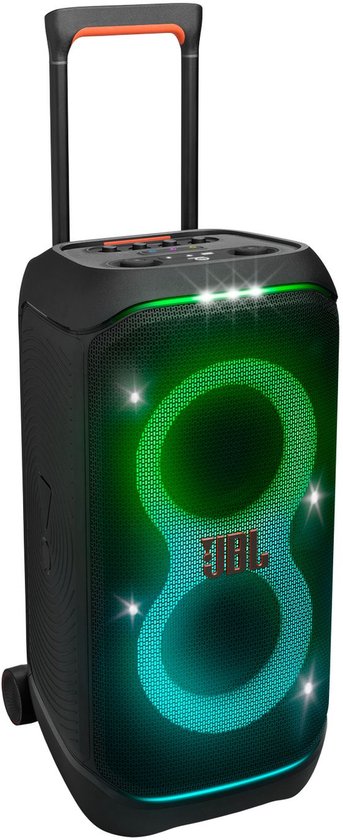 JBL Partybox Stage 320 - Draadloze Bluetooth Party Speaker - Op Wielen - Uitschuifbare Hangreep - LED verlichting - 18 uur - Spatwaterdicht - Zwart